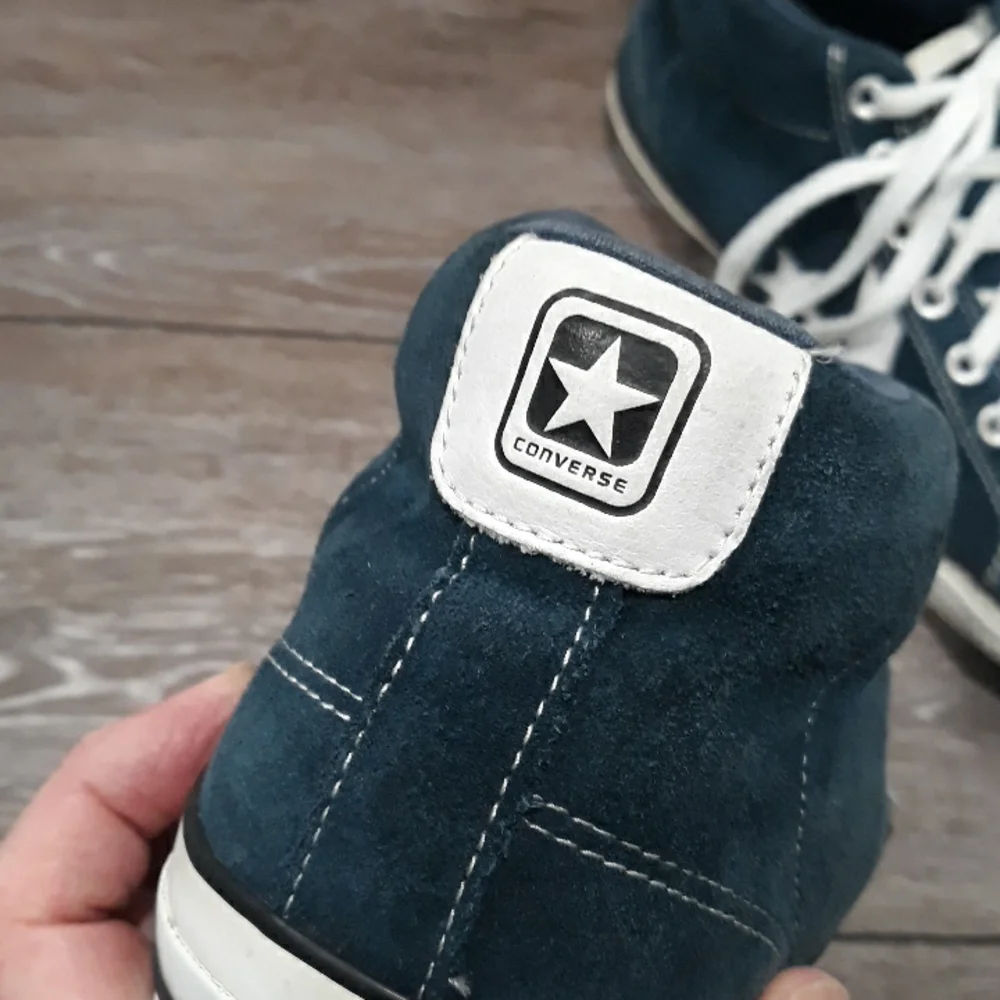 Converse mens blue suede and white leather high top sneakers. Size 10 - Picture 9 of 14